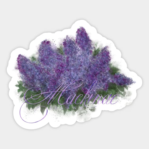 Mackinac Island Lilacs Sticker by Jarrodjvandenberg